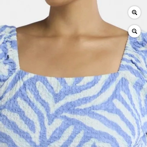 Time and Tru Women’s Zebra Tie Dye Blue Midi Dress Size XL NWT - Picture 7 of 9